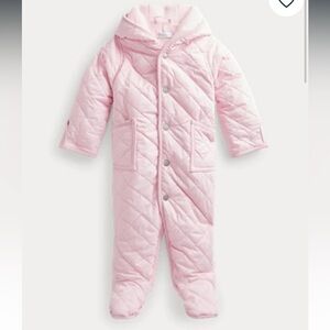 Ralph Lauren Baby Pink Hooded Barn Bunting  sz 3M